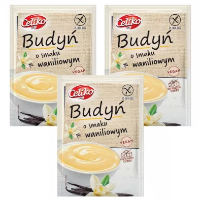 Celiko Budy o smaku waniliowym bezglutenowy Zestaw 3 x 40 g