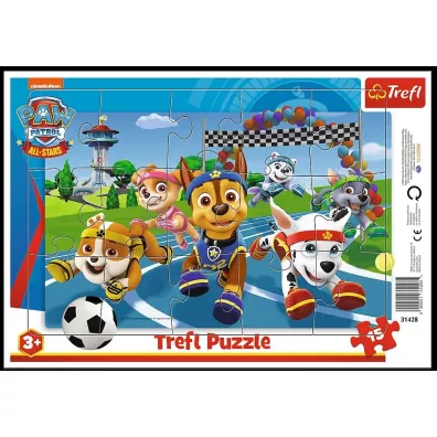 Puzzle ramkowe 15 el. Uczynne pieski Trefl