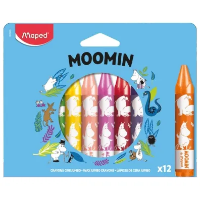 Kredki �wiecowe Muminki Jumbo 12 szt MAPED