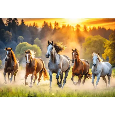 Puzzle 1500 el. Dzikie konie Trefl