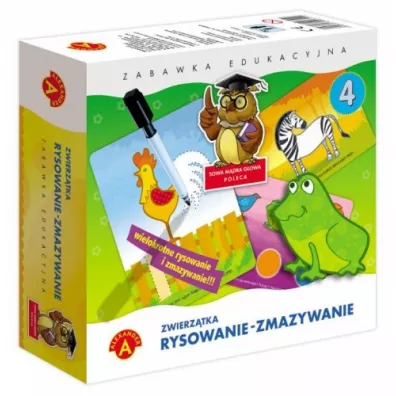 Sowa mdra gowa. Zwierztka. Rysowanie, zmazywanie Alexander