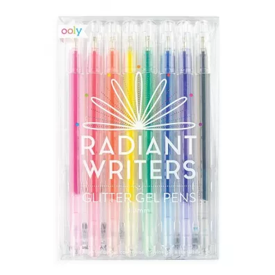 Kolorowe Baloniki D�ugopisy �elowe z brokatem Radiant Writers 8 szt.