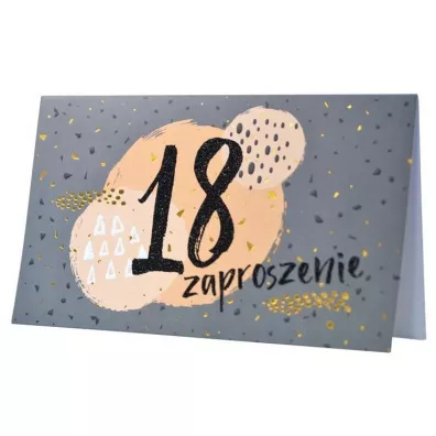 Kukartka Zaproszenie ZP-008 Urodziny 18 5 szt.