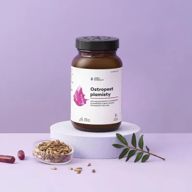 Aura Herbals Ostropest plamisty, 80% Sylimaryny Suplement diety 90 kaps.
