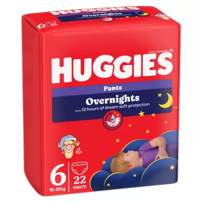 Huggies Pieluchomajtki na noc Overnight Lullaby 6 (15-25 kg) 22 szt.