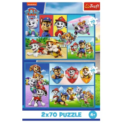 Puzzle 2x70 el. Psi Patrol rz�dzi Trefl