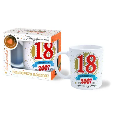 Kukartka Kubek Premium Urodziny 18