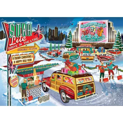 Puzzle 1000 el. Kino samochodowe Cobble Hill