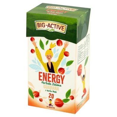 Big-Active Herbata zielona guarana z yerba mate Energy 20 x 1,5 g