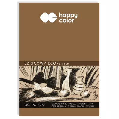 Happy Color Blok szkicowy ECO, ART, A5, 80g, 40 arkuszy