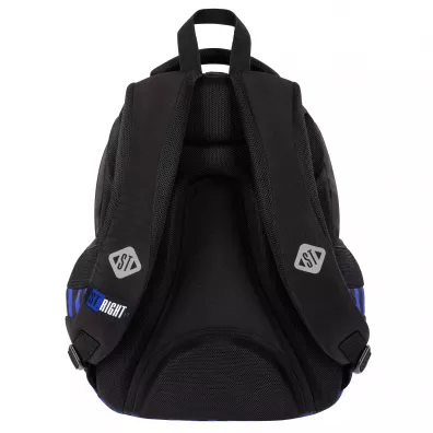 St. Majewski Plecak 4-komorowy Black & Blue 17 cali