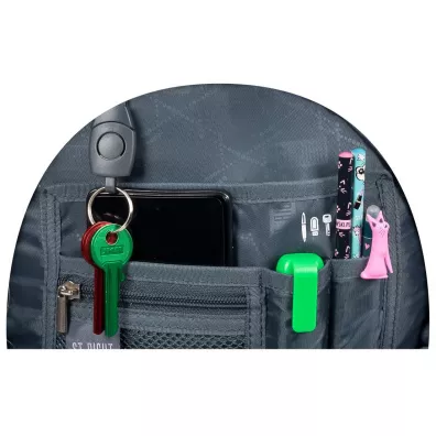 St. Majewski Plecak 4-komorowy Black & Blue 17 cali