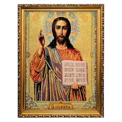 Obraz Haftowany Chrystus Pantokrator 42/32cm