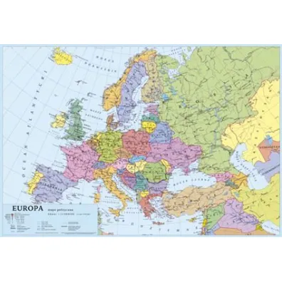 Kreska Szkolny podk�ad na biurko. Mapa polityczna Europy