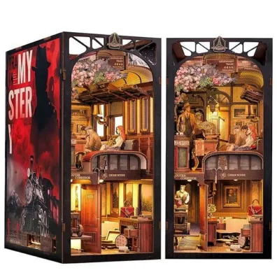 Puzzle Miniaturowy domek Book Nook Zagadka Orient Expressu Habarri
