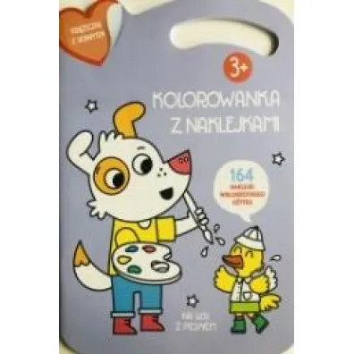Kolorowana z naklejkami. Na wsi z pieskiem