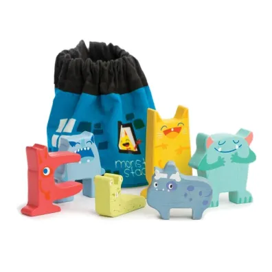 Gra zr�czno�ciowa drewniana weso�e potwory Tender Leaf Toys