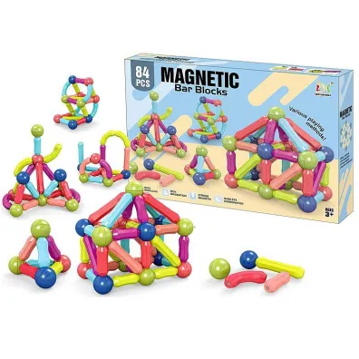 Klocki magnetyczne 3D - 84 elementy