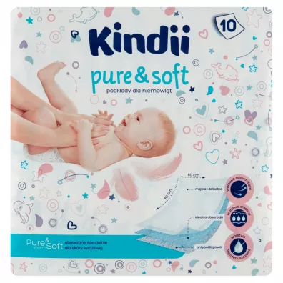 Kindii Pure&Soft Podkady jednorazowe 60x60 cm 10 szt.