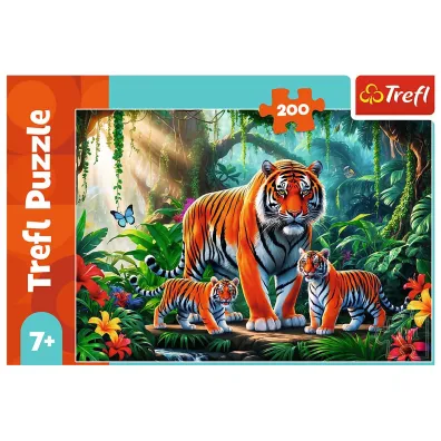 Puzzle 200 el. Tygrysie zwyczaje Trefl