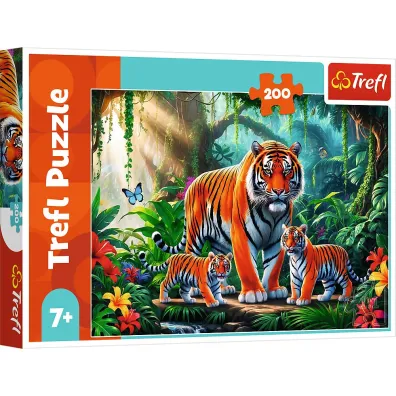 Puzzle 200 el. Tygrysie zwyczaje Trefl