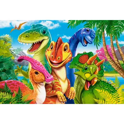 Puzzle 40 el. Dinosaurs Selfie Castorland