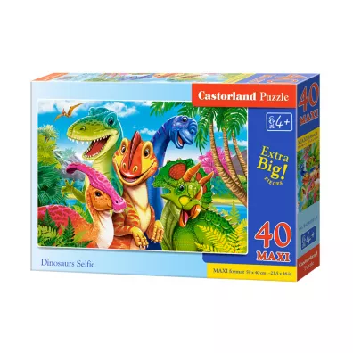 Puzzle 40 el. Dinosaurs Selfie Castorland