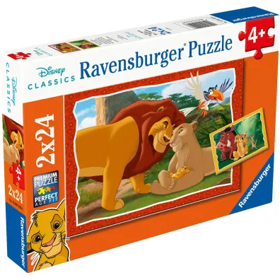 Puzzle dla dzieci 2x24 el. Kr�l Lew Ravensburger