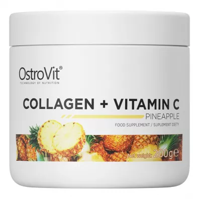 OstroVit Kolagen + Witamina C - smak ananasowy suplement diety 200 g