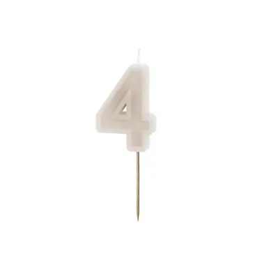 PartyDeco �wieczka urodzinowa 4 be� 6cm