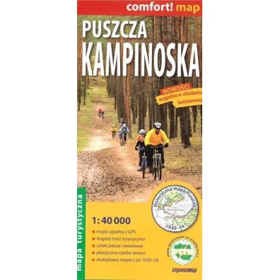 Puszcza Kampinoska mapa turystyczna 1:40 000 laminat 2025