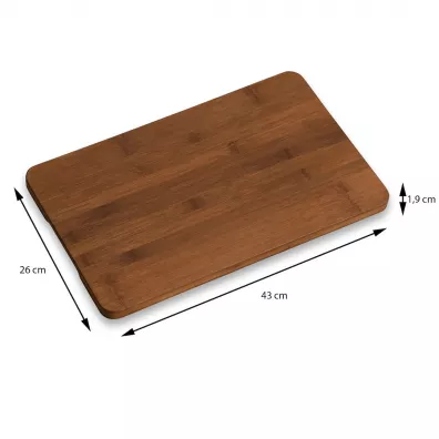 Kesper Deska do krojenia i serwowania ciemny bambus 26x43 cm