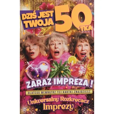 Yeku Karnet Urodziny 50 damskie