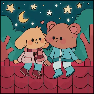 Kocham ci� czule. Sweet & cozy coloring