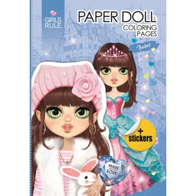 Papierowa lalka do wycinania z naklejkami Isabel Fresh