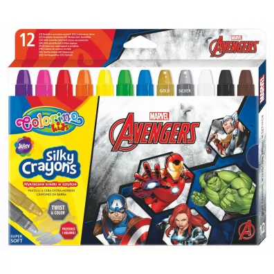 Patio Kredki elowe wykrcane Colorino Kids Avengers 12 kolorw