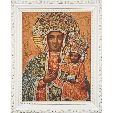 Obraz Haftowany Matka Bo�a Cz�stochowska 27,5x22cm