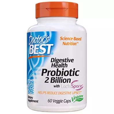 Doctors Best Digestive Health Probiotic with LactoSpore - Probiotyk 2 miliardy CFU Suplement diety 60 kaps.