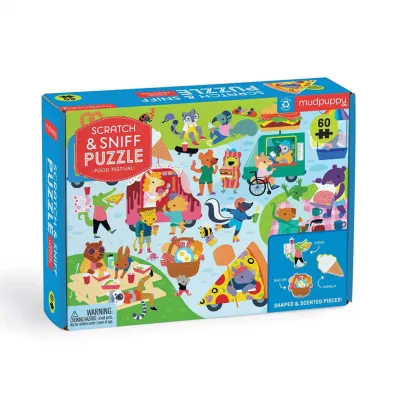 Puzzle sensoryczne z elementami zapachowymi Festiwal smakw 60 el. 4+ Mudpuppy