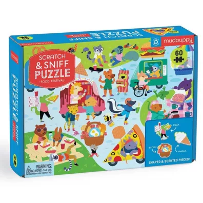 Puzzle sensoryczne z elementami zapachowymi Festiwal smakw 60 el. 4+ Mudpuppy