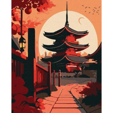 Ideyka Malowanie po numerach - Orientalny krajobraz 40x50cm