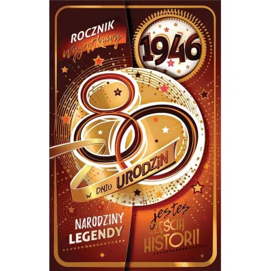 AbCard Kartka okoliczno�ciowa Urodziny 80