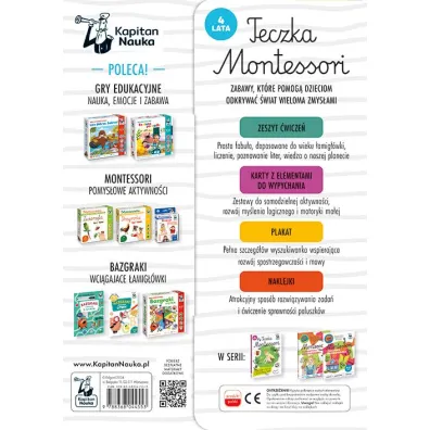Kapitan Nauka. Teczka montessori. 4 lata.