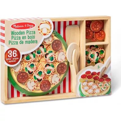 Pizza drewniana z bezpiecznym noykiem 0167 Melissa & Doug