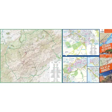 High Atlas Morocco trekking map 1:100 000 laminat 2024
