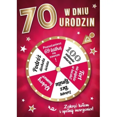 Armin Style KARNET URODZINY 70 B6 Z KOP AS GM-1072 FOL