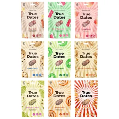 True Dates Zestaw smakowych daktyli 9 x 100 g