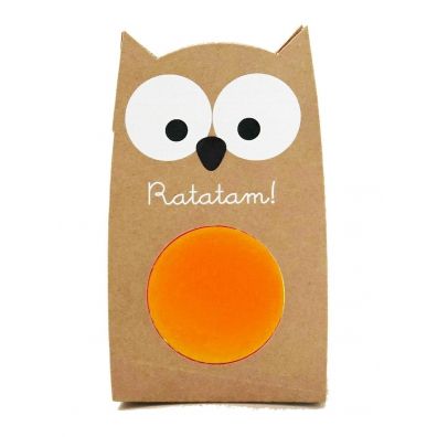 Ratatam - Pika mini kauczukowa wiecca  w ciemnoci 6cm Owl - Pink