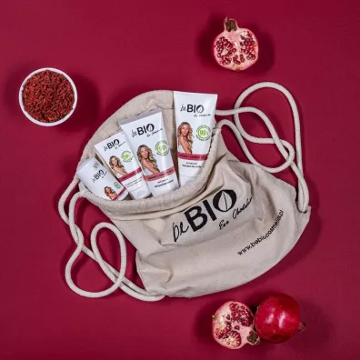 beBIO Ewa Chodakowska Zestaw kosmetykw naturalnych GRANAT I JAGODY GOJI + eko-plecak 2 x 200 ml + 75 ml + 50 ml