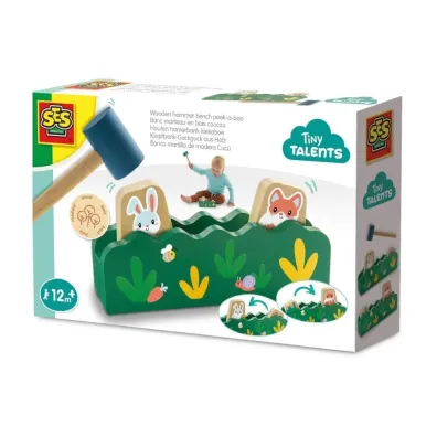Drewniana �aweczka do wbijania Peek-a-Boo Ses Creative
